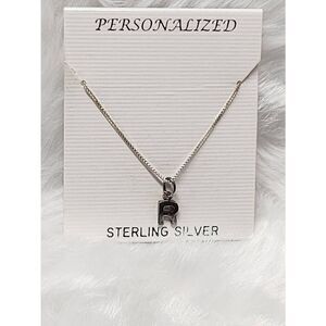 Sterling Silver Necklace with the Initial "R"